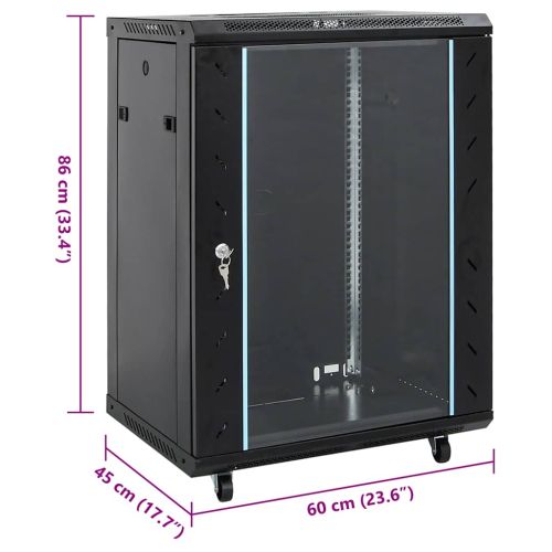 15U мрежов шкаф с въртящи се крачета 19" IP20 60x45x86 см