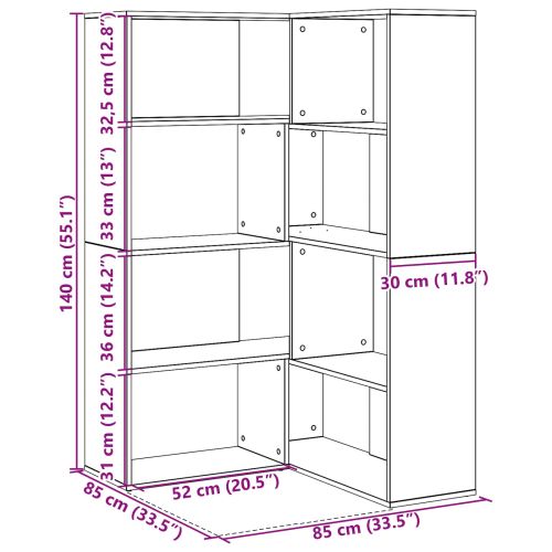 Гардероб 2 pcs Черния дъб 85 x 85 x 140 см Инженерно дърво