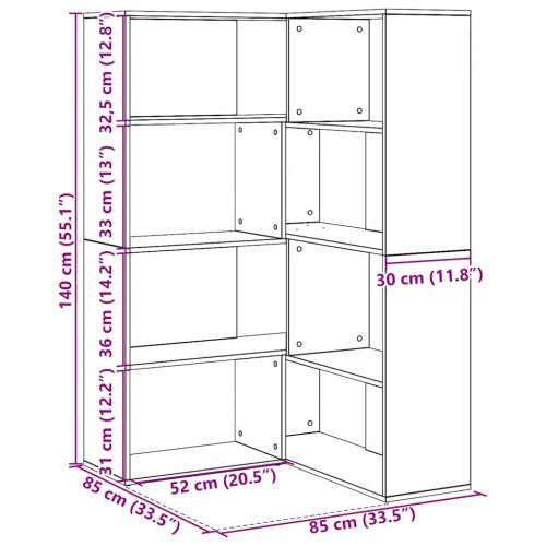 Гардероб 2 pcs Черния дъб 85 x 85 x 140 см Инженерно дърво
