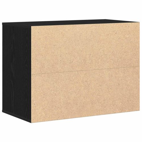 Чекмеджетен шкаф Черно 80 x 41 x 58 см Инженерно дърво
