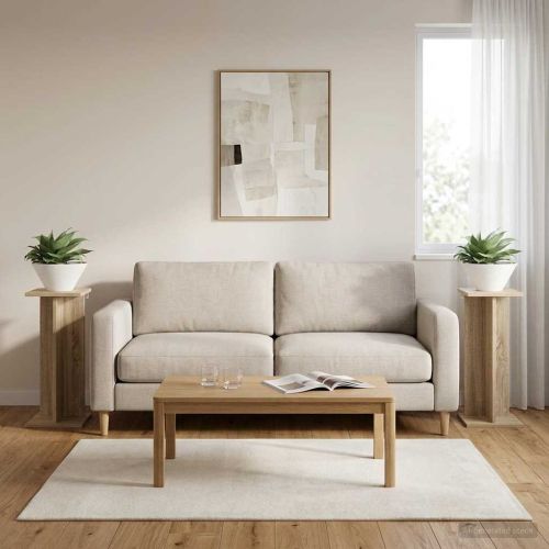 Стойка за растения 2 pcs Сонома дъб 25 x 25,5 x 60,5 см