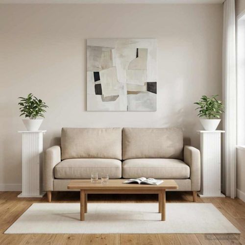 Стойка за растения 2 pcs Бяло 30,5 x 30 x 80,5 см