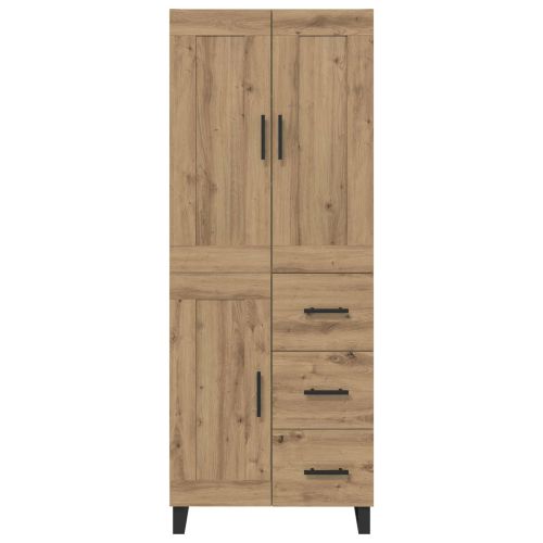 Висок шкаф с чекмедже Дъб 69,5 x 34 x 180 см Инженерно дърво