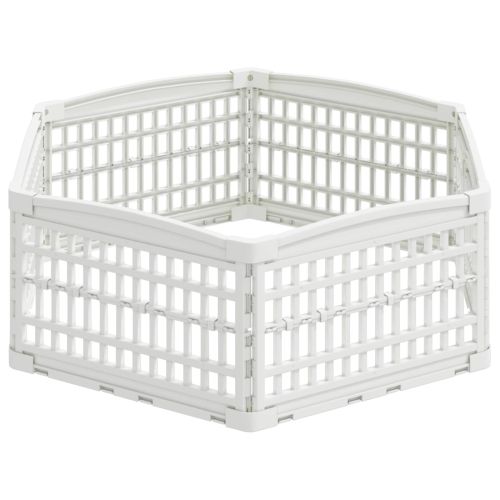 6 панелна играчка за кучета Бяло 122 x 106 x 40 см Пластмаса