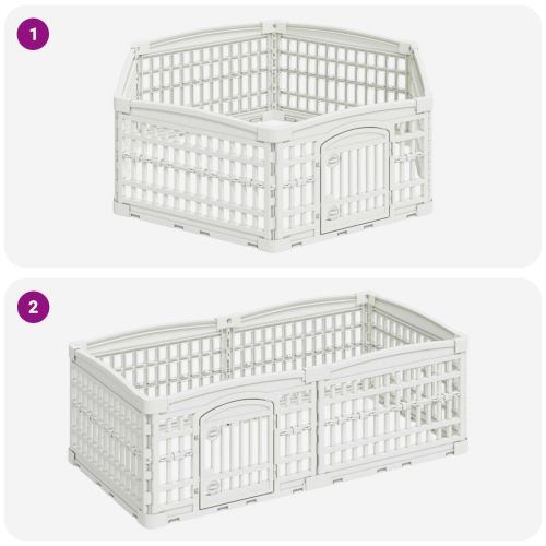 6 панелна играчка за кучета Бяло 122 x 106 x 40 см Пластмаса