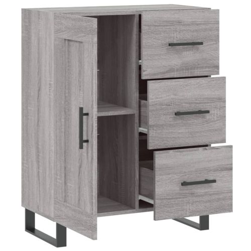 Сайдборд, сив сонома, 69,5x34x90 см, инженерно дърво