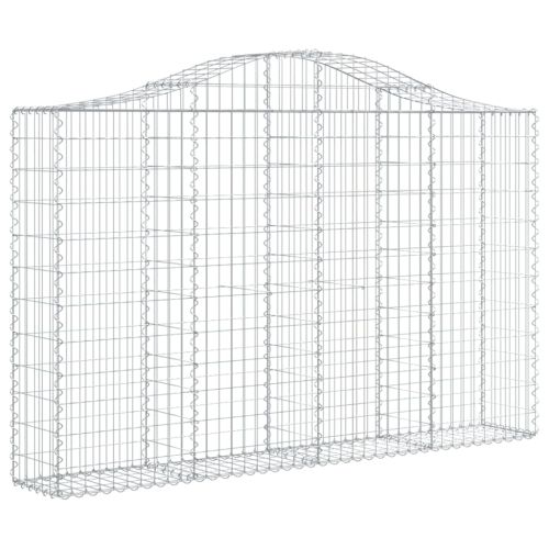 Дъговидна габионна кошница 200x30x120/140 см поцинковано желязо