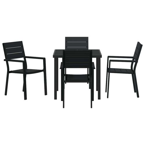 Комплект за хранене в градината 5 pcs Черно