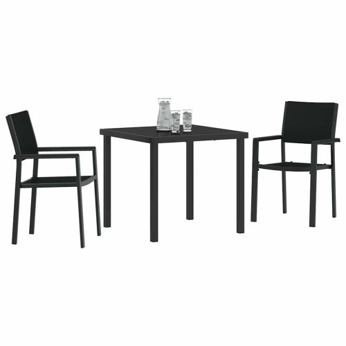 Комплект за хранене в градината 3 pcs Черно
