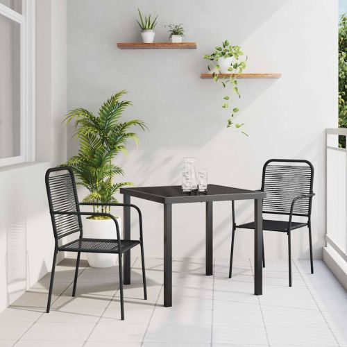 Комплект за хранене в градината 3 pcs Черно