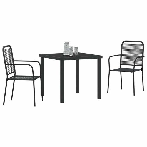 Комплект за хранене в градината 3 pcs Черно