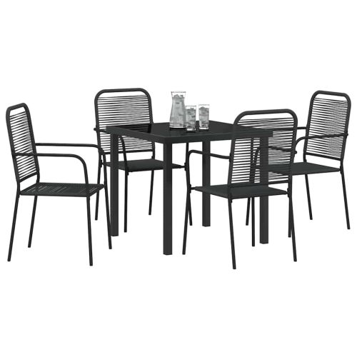 Комплект за хранене в градината 5 pcs Черно