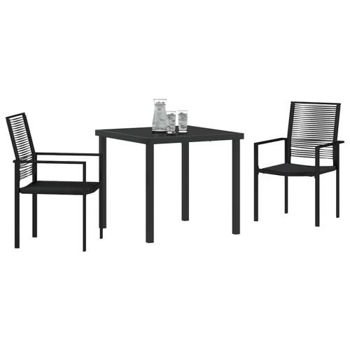 Комплект за хранене в градината 3 pcs Черно
