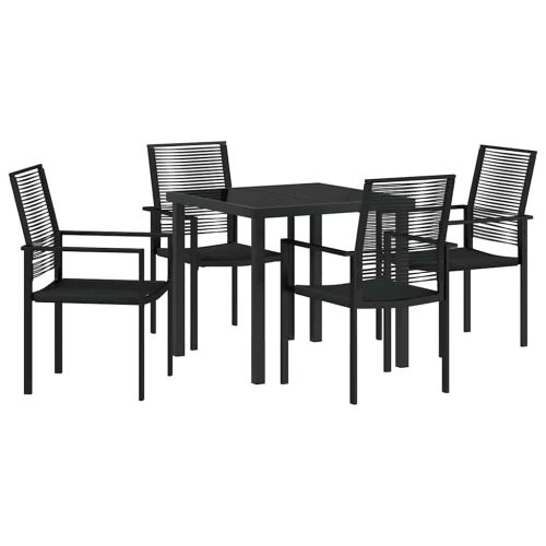 Комплект за хранене в градината 5 pcs Черно