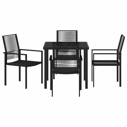 Комплект за хранене в градината 5 pcs Черно