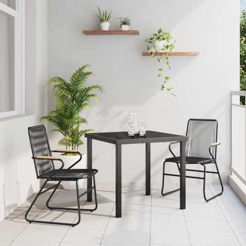 Комплект за хранене в градината 3 pcs Черно