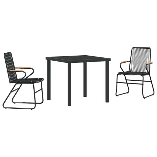 Комплект за хранене в градината 3 pcs Черно