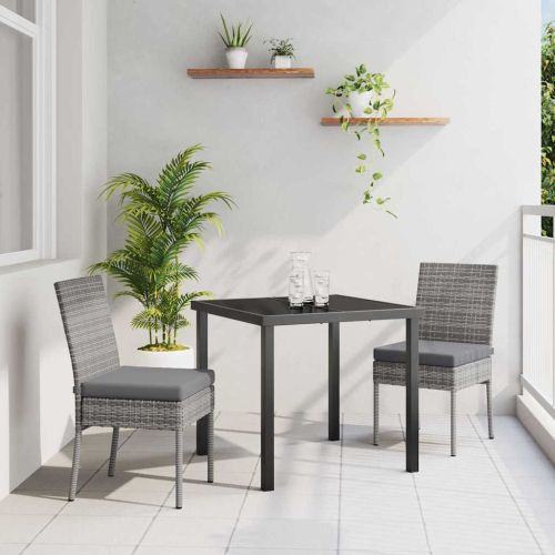 Комплект за хранене в градината 3 pcs Сив