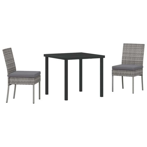 Комплект за хранене в градината 3 pcs Сив