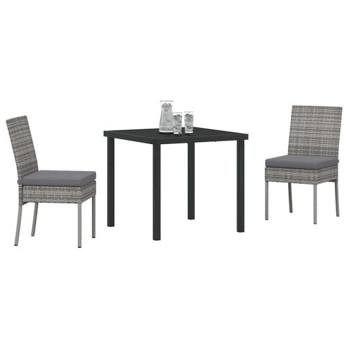 Комплект за хранене в градината 3 pcs Сив