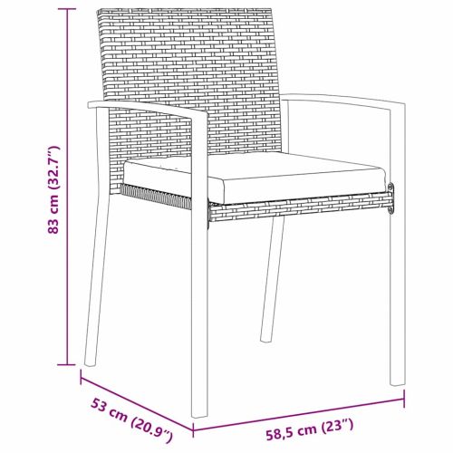 Комплект за хранене в градината 3 pcs Черно