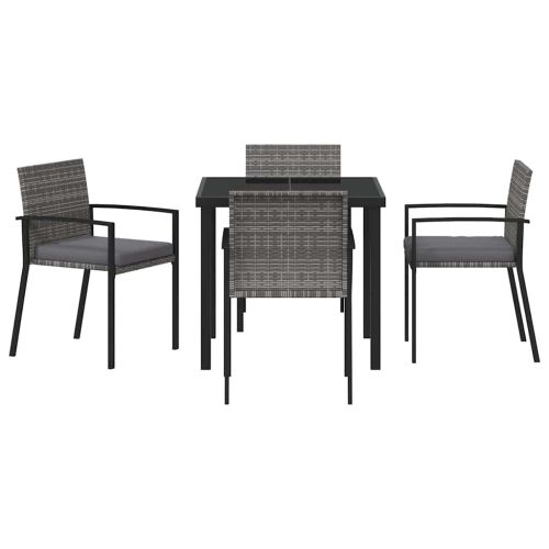 Комплект за хранене в градината 5 pcs Сив