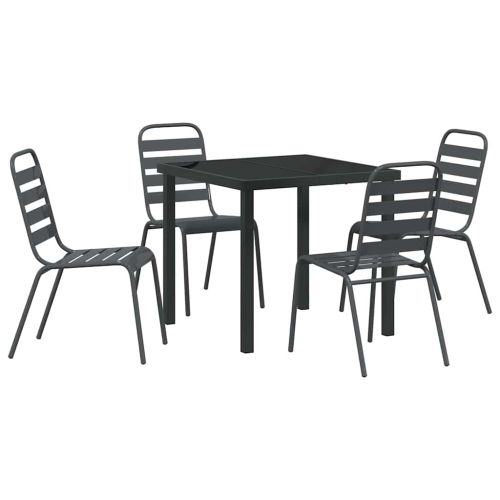 Комплект за хранене в градината 5 pcs Антрацит