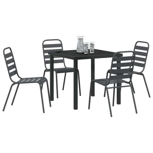 Комплект за хранене в градината 5 pcs Антрацит