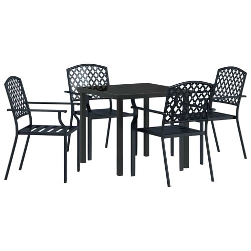 Комплект за хранене в градината 5 pcs Антрацит
