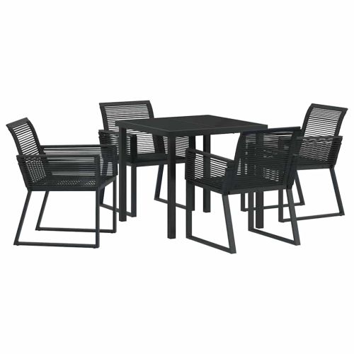 Комплект за хранене в градината 5 pcs Черно