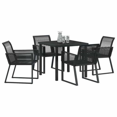 Комплект за хранене в градината 5 pcs Черно