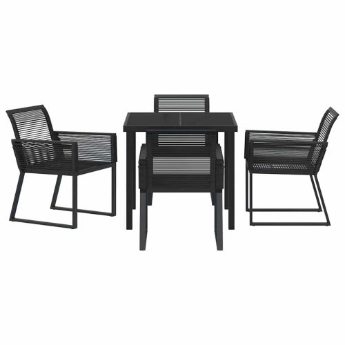 Комплект за хранене в градината 5 pcs Черно