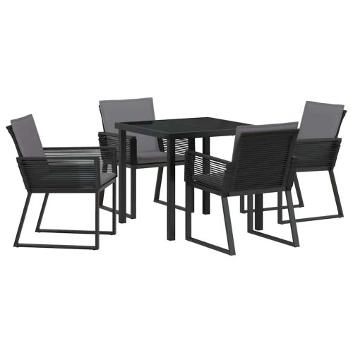 Комплект за хранене в градината 5 pcs Черно