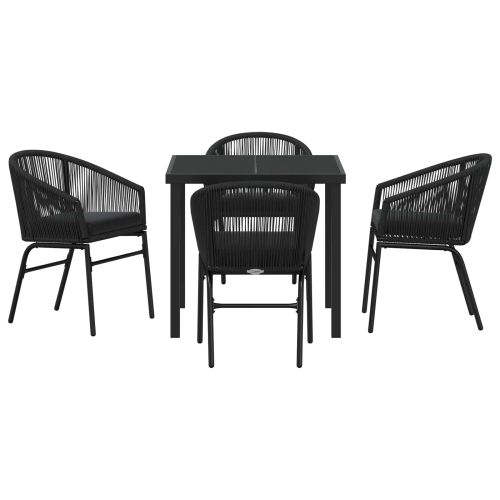 Комплект за хранене в градината 5 pcs Черно