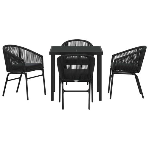 Комплект за хранене в градината 5 pcs Черно