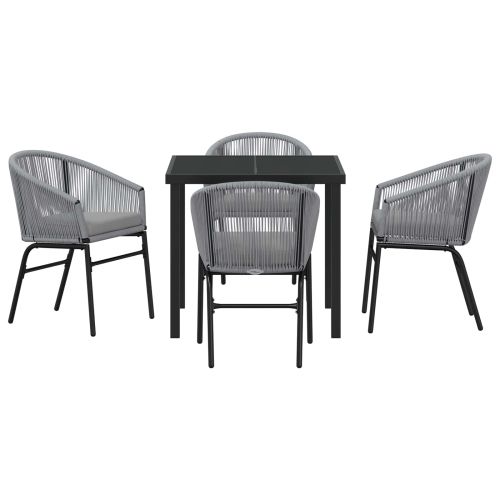 Комплект за хранене в градината 5 pcs Антрацит
