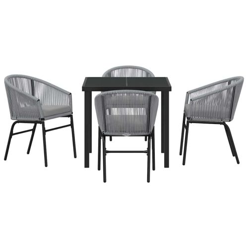 Комплект за хранене в градината 5 pcs Антрацит