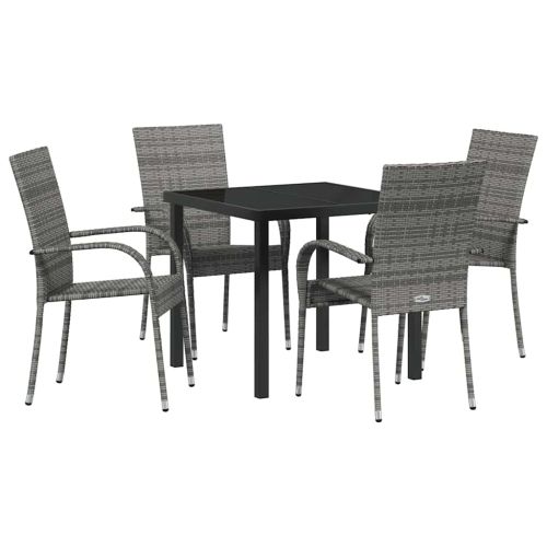 Комплект за хранене в градината 5 pcs Сив