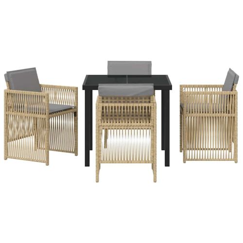 Комплект за хранене в градината 5 pcs Бежово
