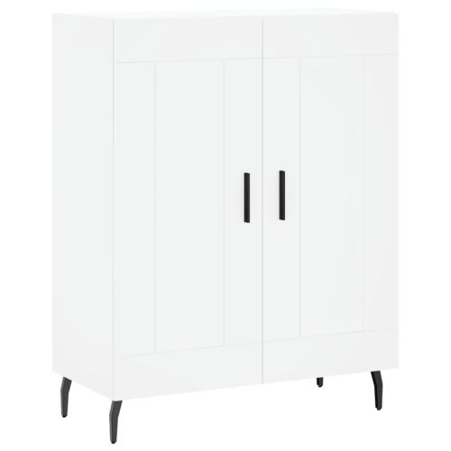 Висок шкаф, бял, 69,5x34x180 см, инженерно дърво