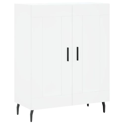 Висок шкаф, бял, 69,5x34x180 см, инженерно дърво