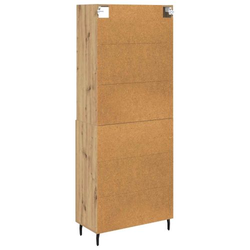 Висок шкаф 2 pcs Дъб 69,5 x 32,5 x 180 см Инженерно дърво