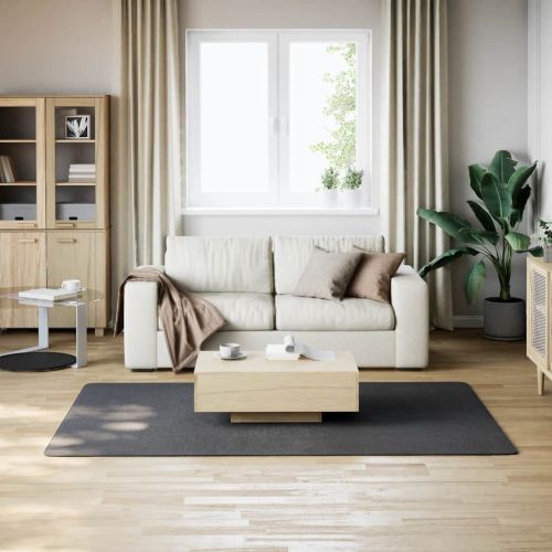 Миещ се килим мек къс косъм 160x230 см противоплъзгащ антрацит