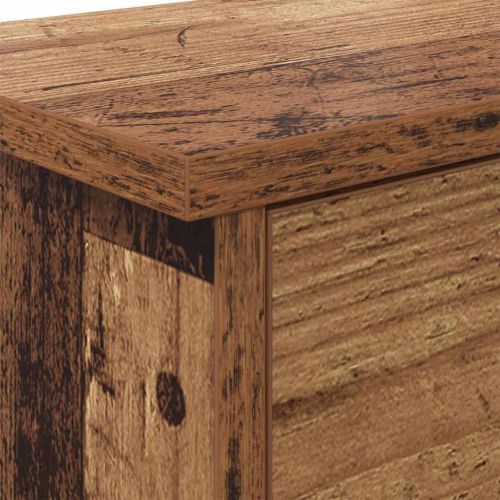 Стенен закачалка за палта с рафт Старо дърво 80 x 20 x 30 cm
