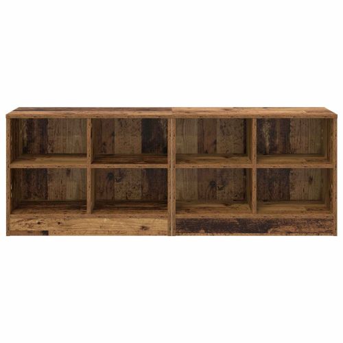Шкаф за легло с рафт 2 pcs Старо дърво 66 x 33 x 48 см