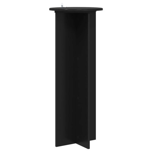 Стойка за растения 2 pcs Черно Ø40 x 100 см Инженерна дървесина