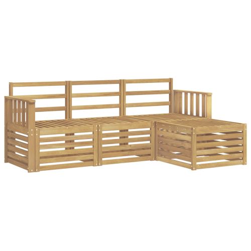 Комплект дивани за открито 4 pcs Бяло 189,5 x 122,5 x 73 см