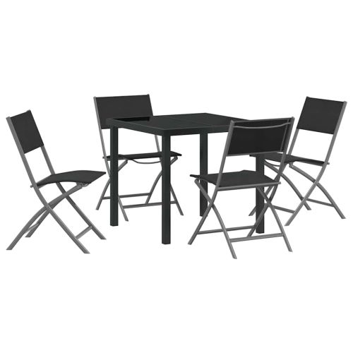 Комплект за хранене в градината 5 pcs Черно