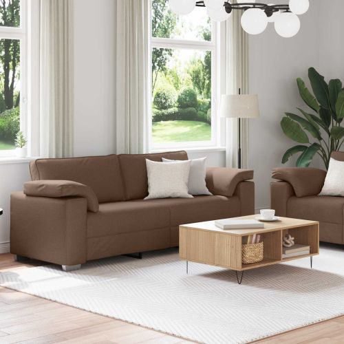 Диван 2 pcs Кафяво 219 x 80 x 82 см текстил