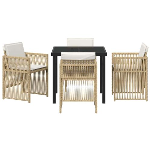 Комплект за хранене в градината 5 pcs Бежово